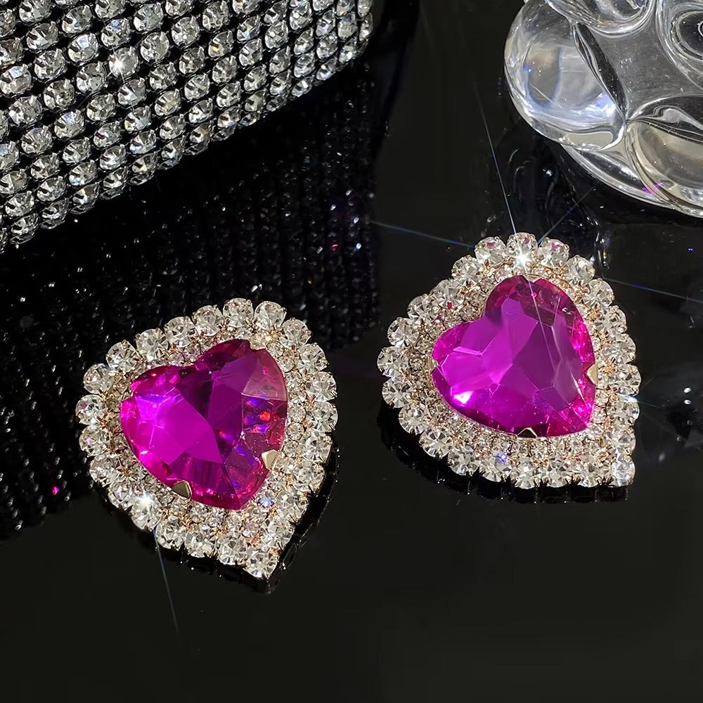 Crystal Queen Heart Earrings