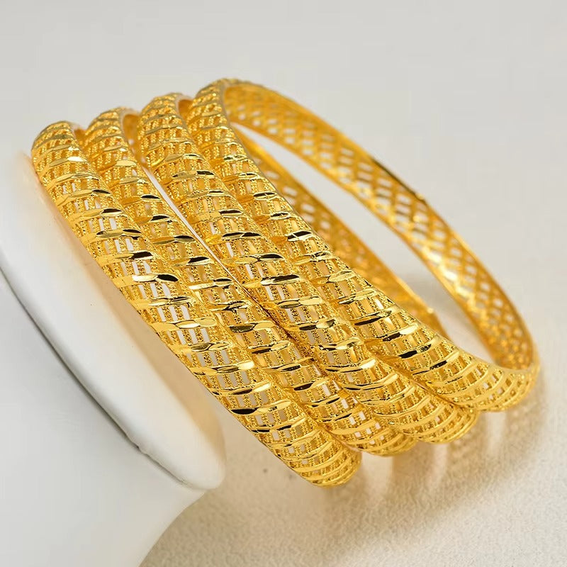 Luxe Mesh Gold Bangles