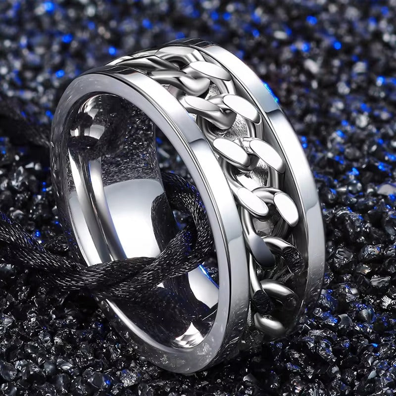 SteelCore Chain Band Ring – Unisex