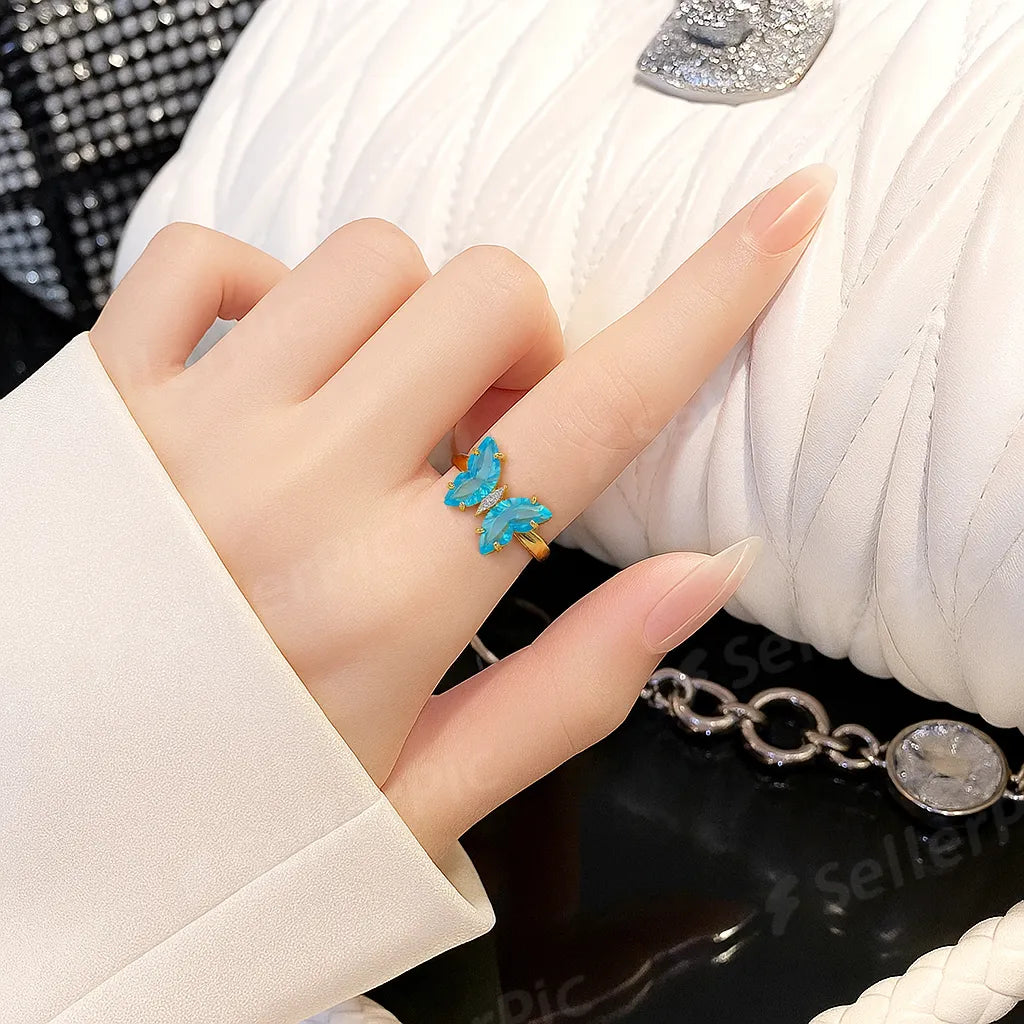 Butterfly Crystal Ring