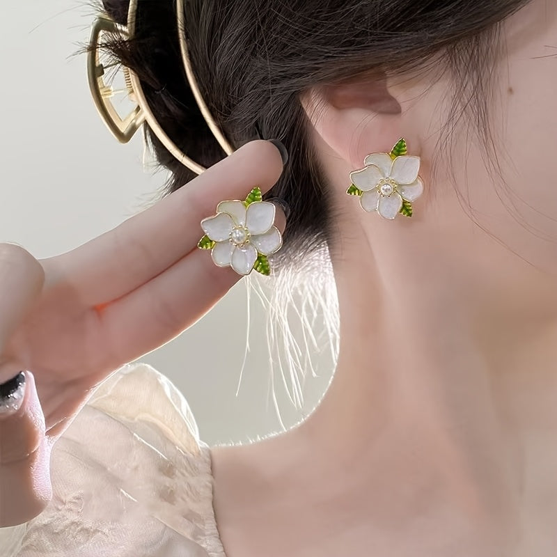 Pearl Petal Blossom Studs