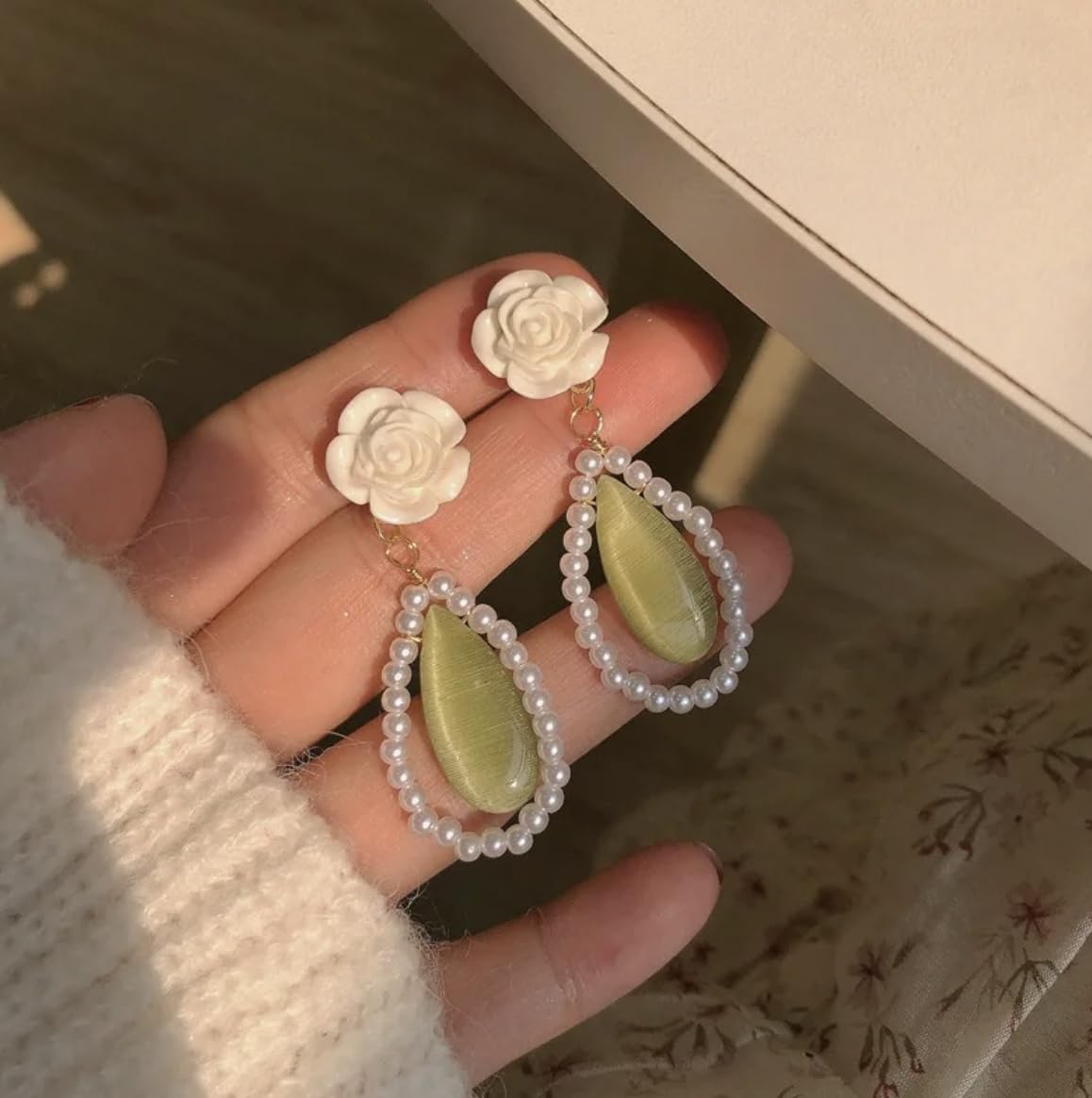 Rosélune Drop Earrings