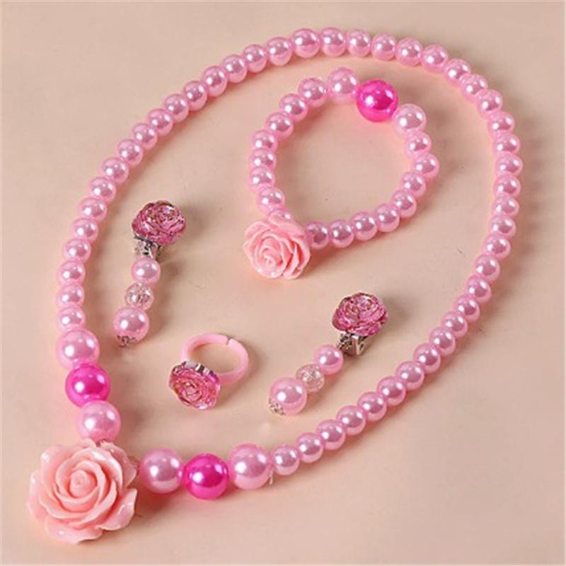 Pretty in Pink Rose Jewellery Set