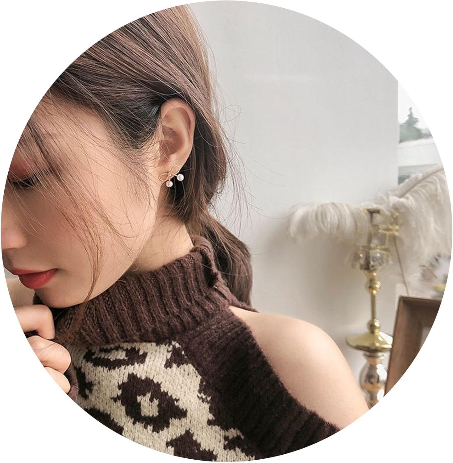 Pearl Bow Elegance Clip-On Earrings