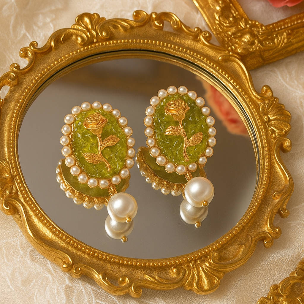 Secret Garden Pearl Drop Earrings