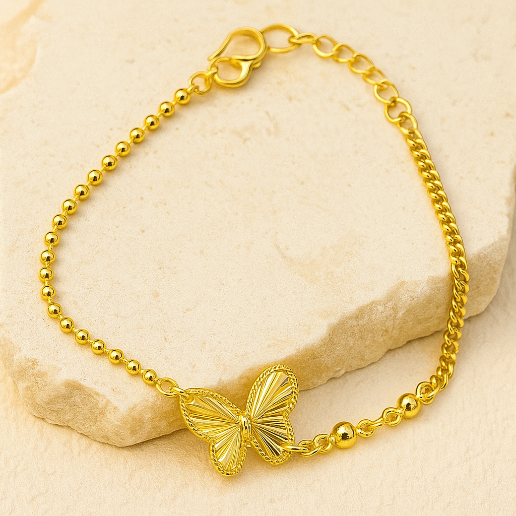 Golden Butterfly Charm Bracelet