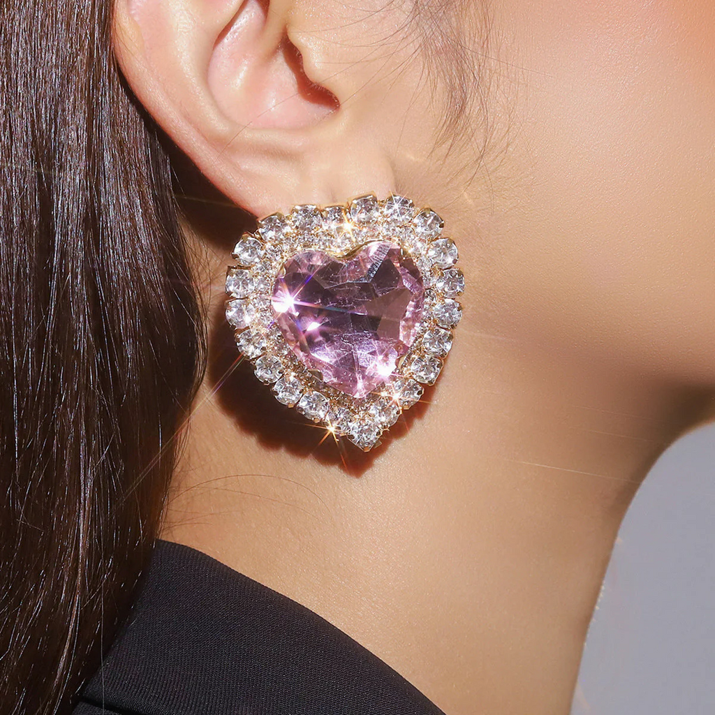 Crystal Queen Heart Earrings