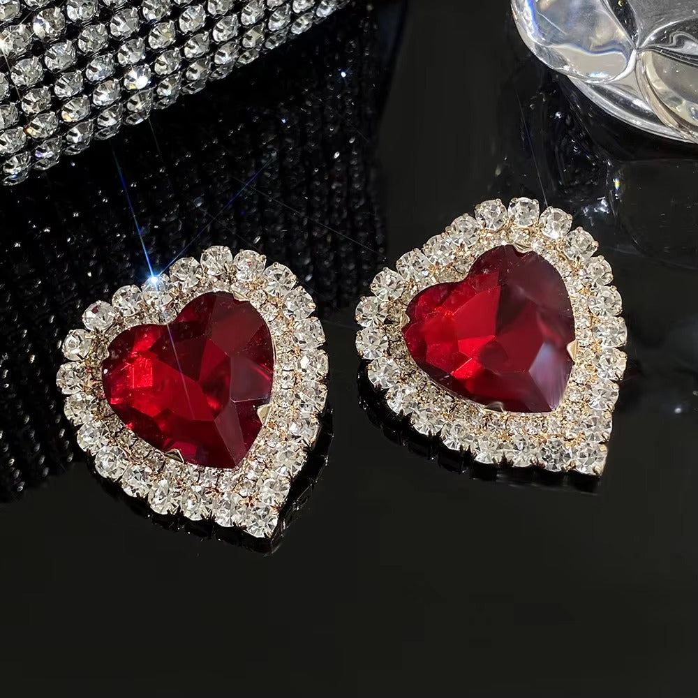 Crystal Queen Heart Earrings