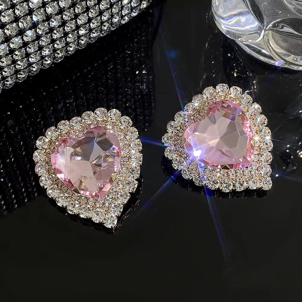 Crystal Queen Heart Earrings