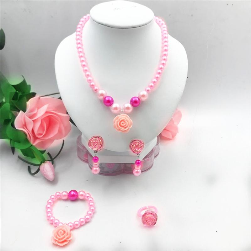 Pretty in Pink Rose Jewellery Set