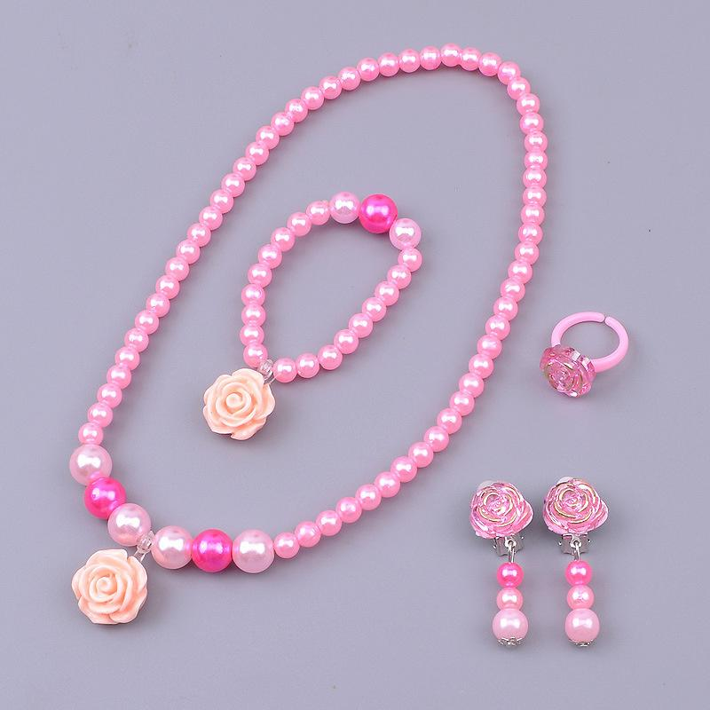 Pretty in Pink Rose Jewellery Set