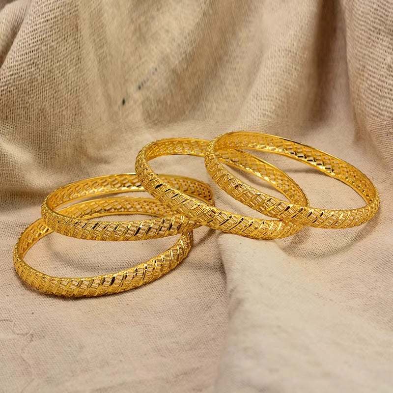 Luxe Mesh Gold Bangles