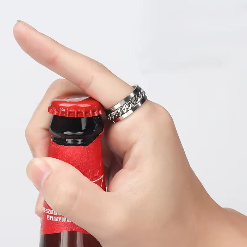 SteelCore Chain Band Ring – Unisex