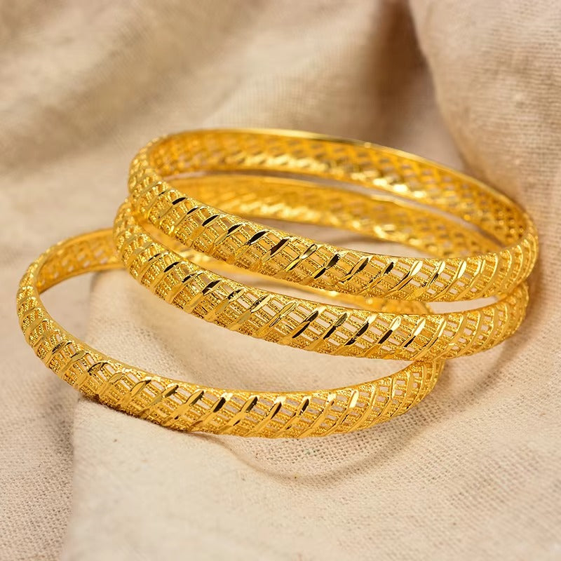 Luxe Mesh Gold Bangles