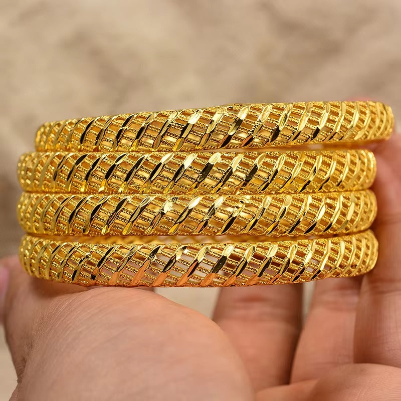 Luxe Mesh Gold Bangles