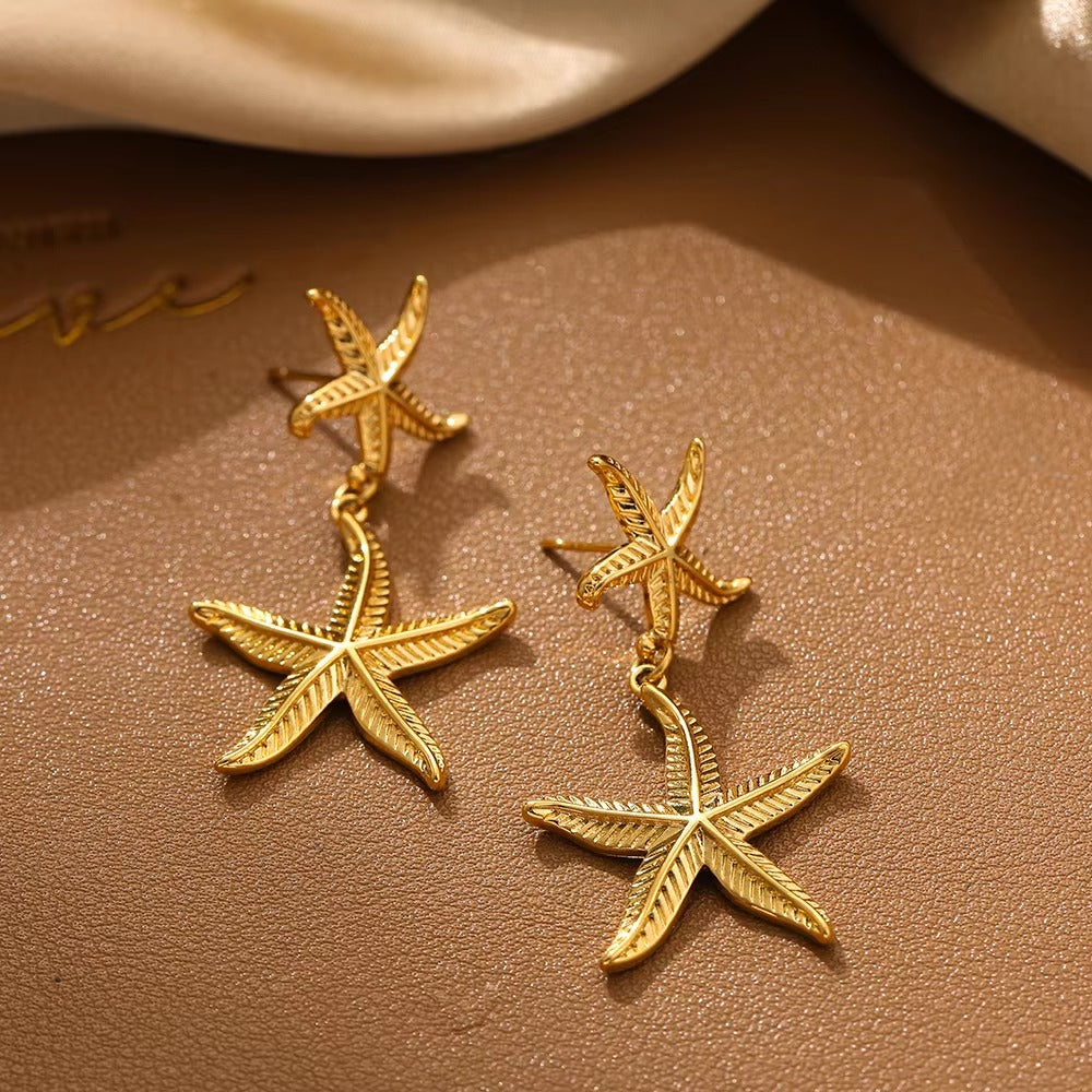 Tidal Starfish Drop Earring