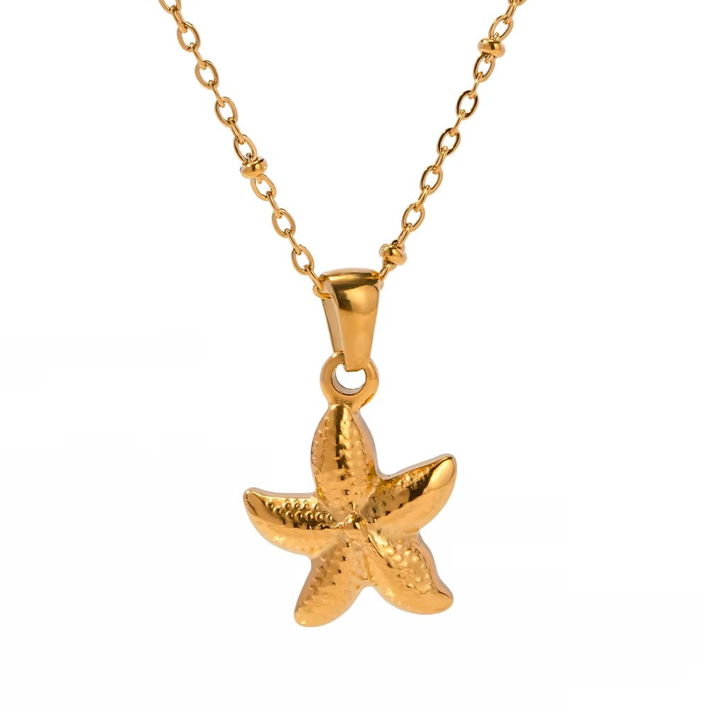 Golden Shore Starfish Necklace