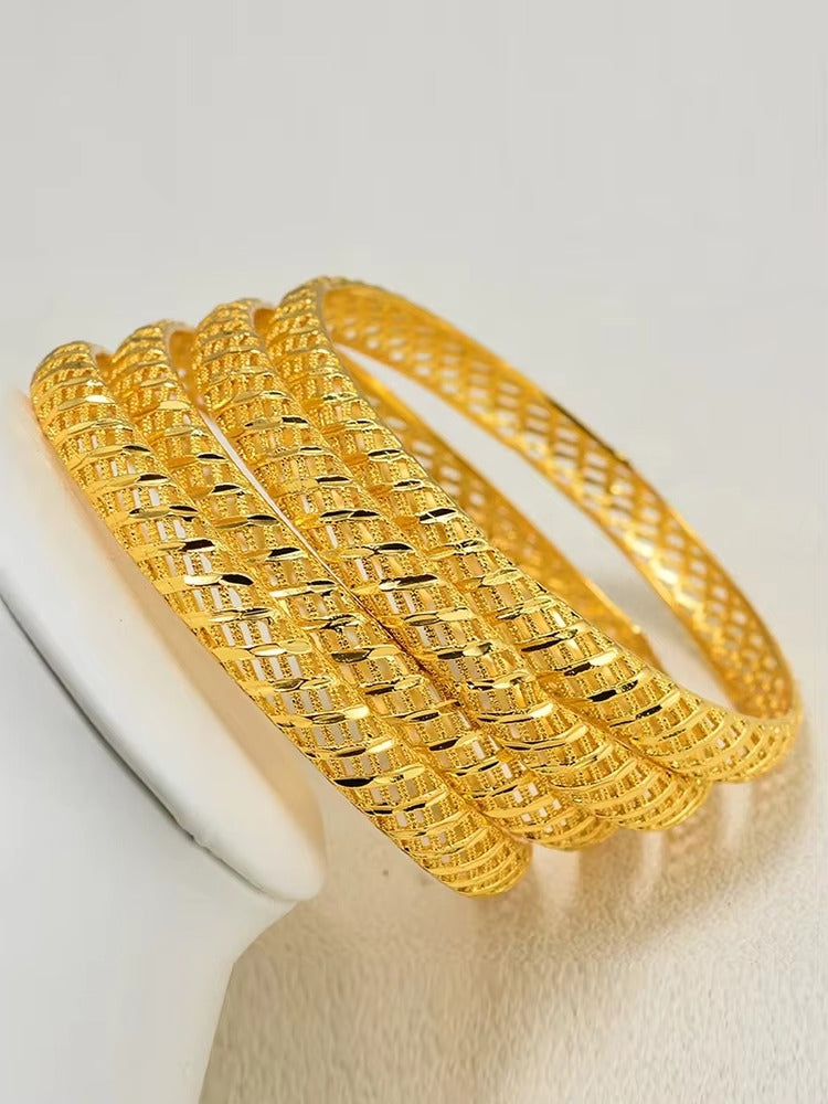Luxe Mesh Gold Bangles