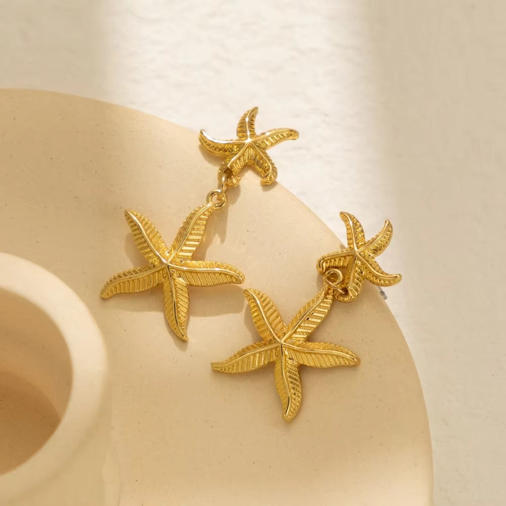 Tidal Starfish Drop Earring