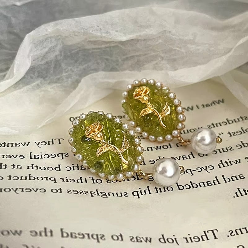 Secret Garden Pearl Drop Earrings