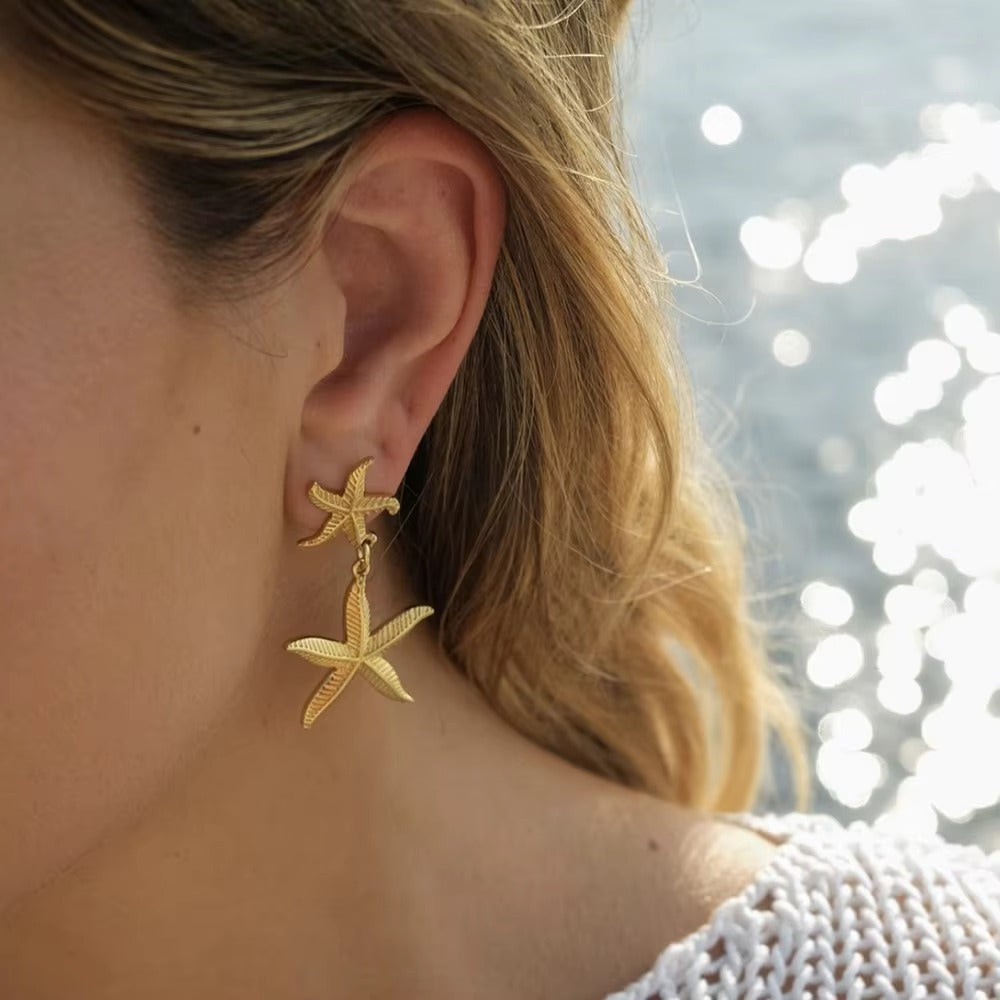 Tidal Starfish Drop Earring