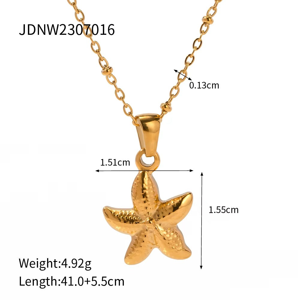 Golden Shore Starfish Necklace
