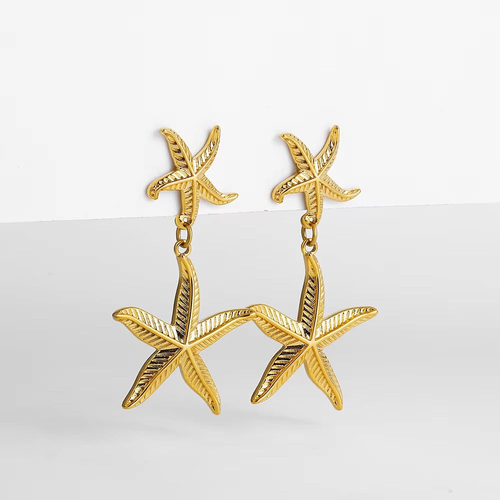 Tidal Starfish Drop Earring