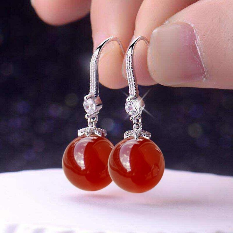 Ruby Glow Drop Earrings